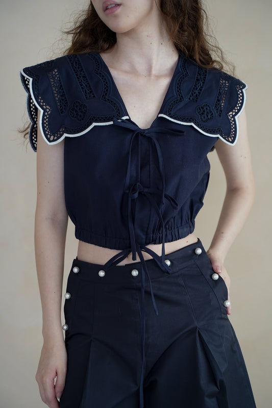 MARINA EMBROIDERED TOP