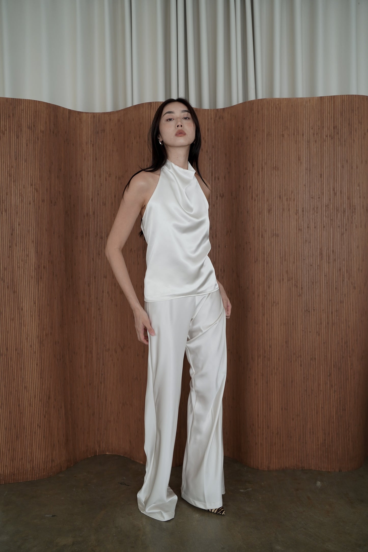 Silvie Satin Top (Cream)