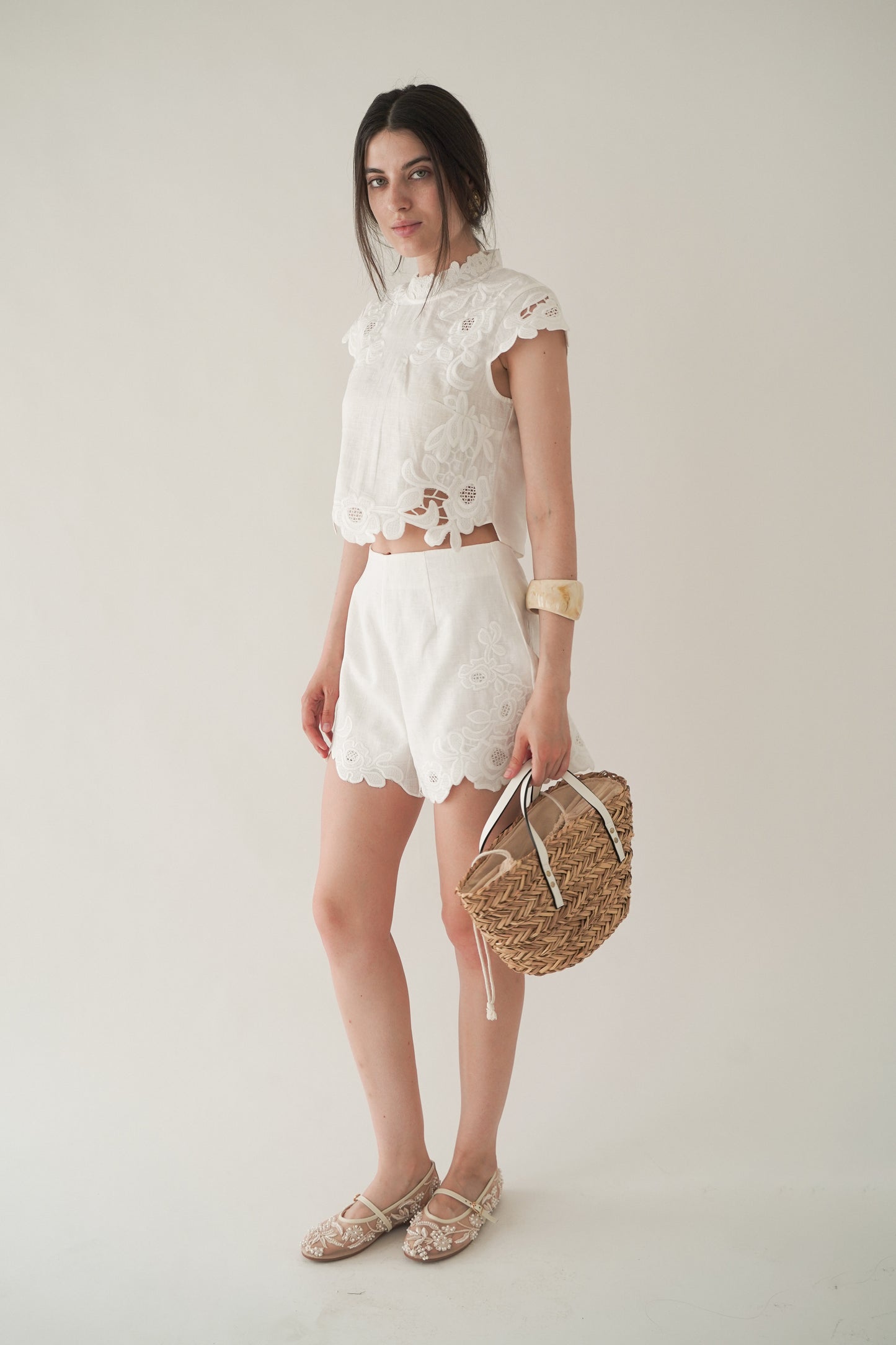LUNA EMBROIDERED SHORTS