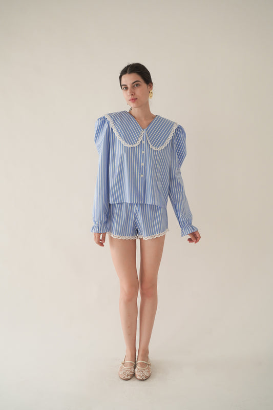 LIZZIE MOM SHORTS (BLUE)