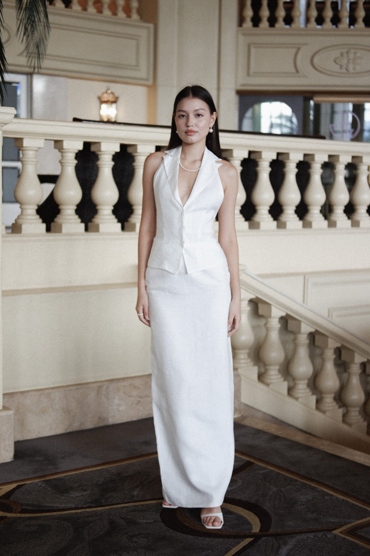 ZOE LINEN TOP (White) Preorder