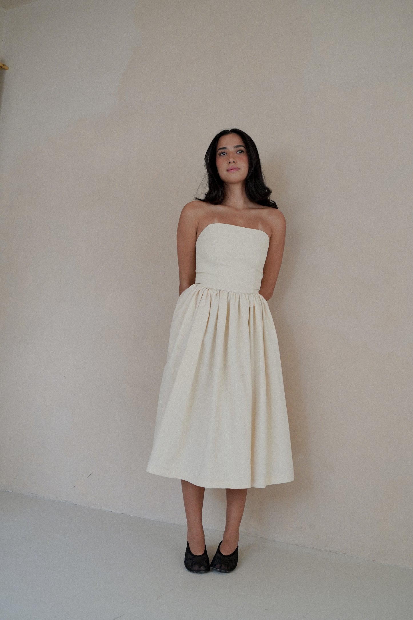 CELINE TUBE DRESS (BUTTERCREAM)