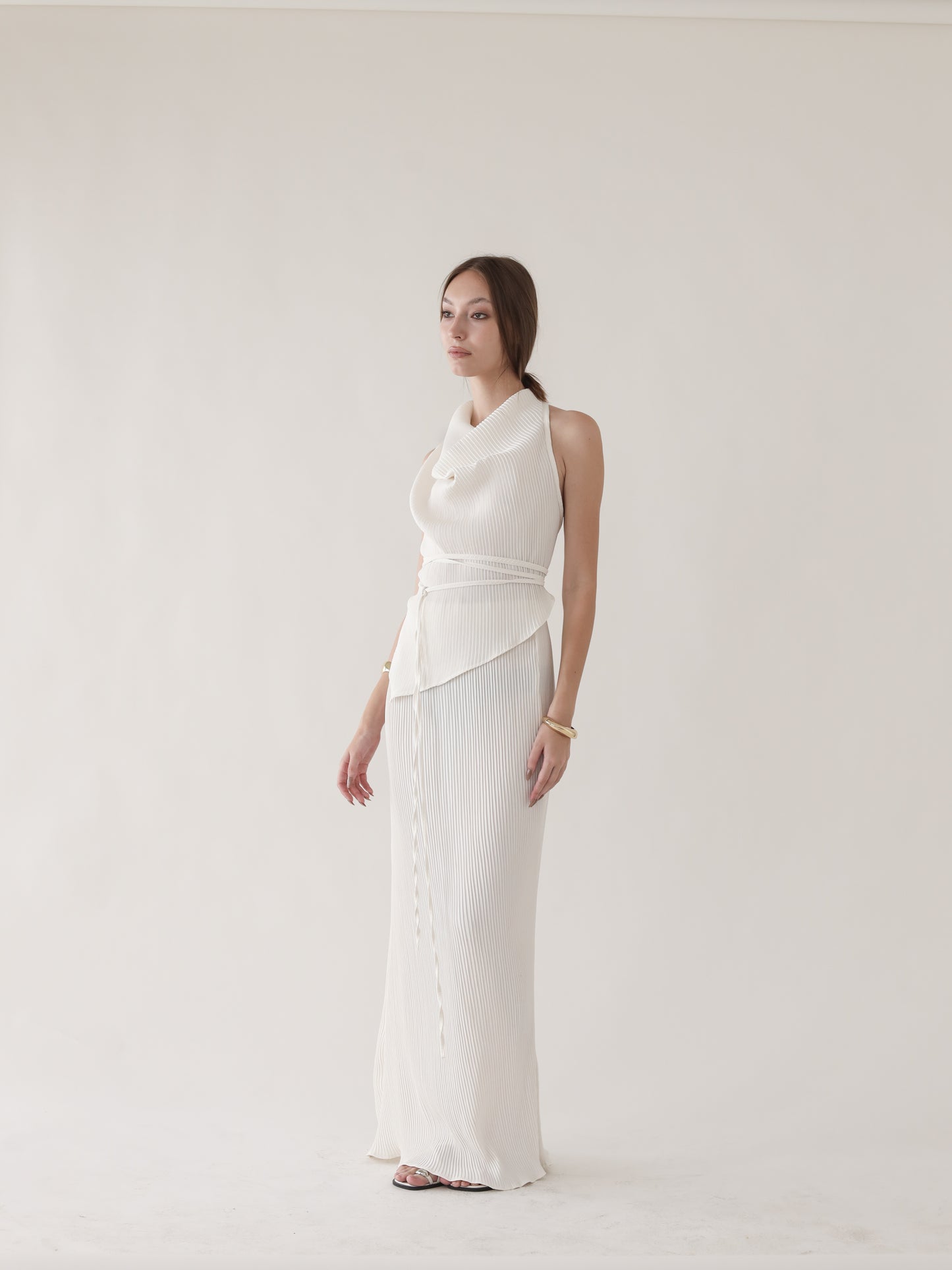 POPPY PLEATED SKIRT (ECRU)