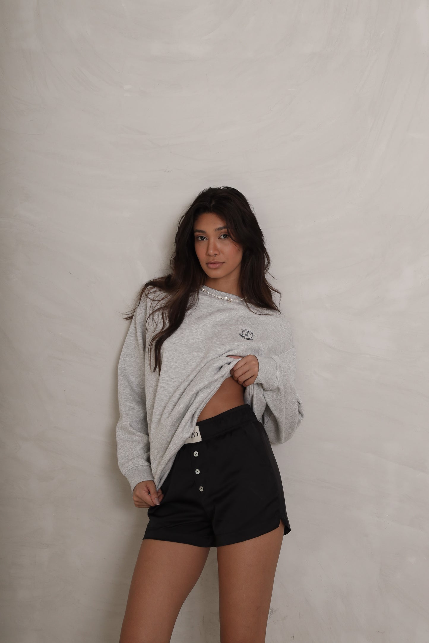 SATIN SHORTS - BLACK