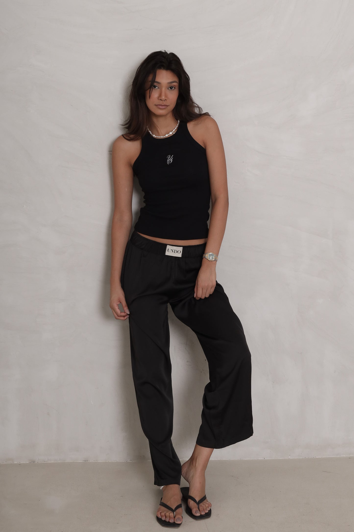 SATIN PANTS- BLACK