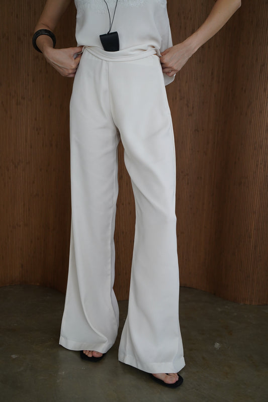 HAILEY SATIN PANTS (CREAM)