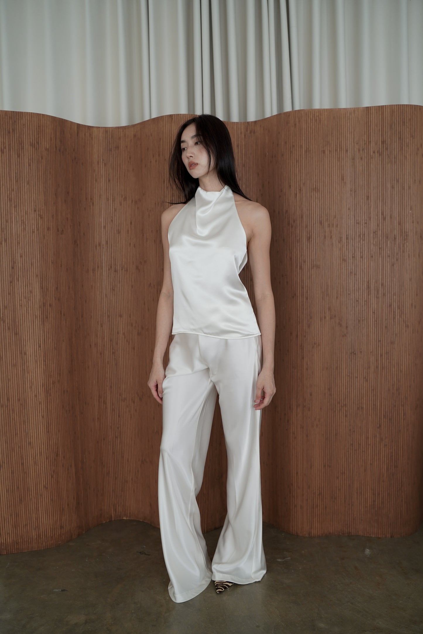 Silvie Satin Top (Cream)