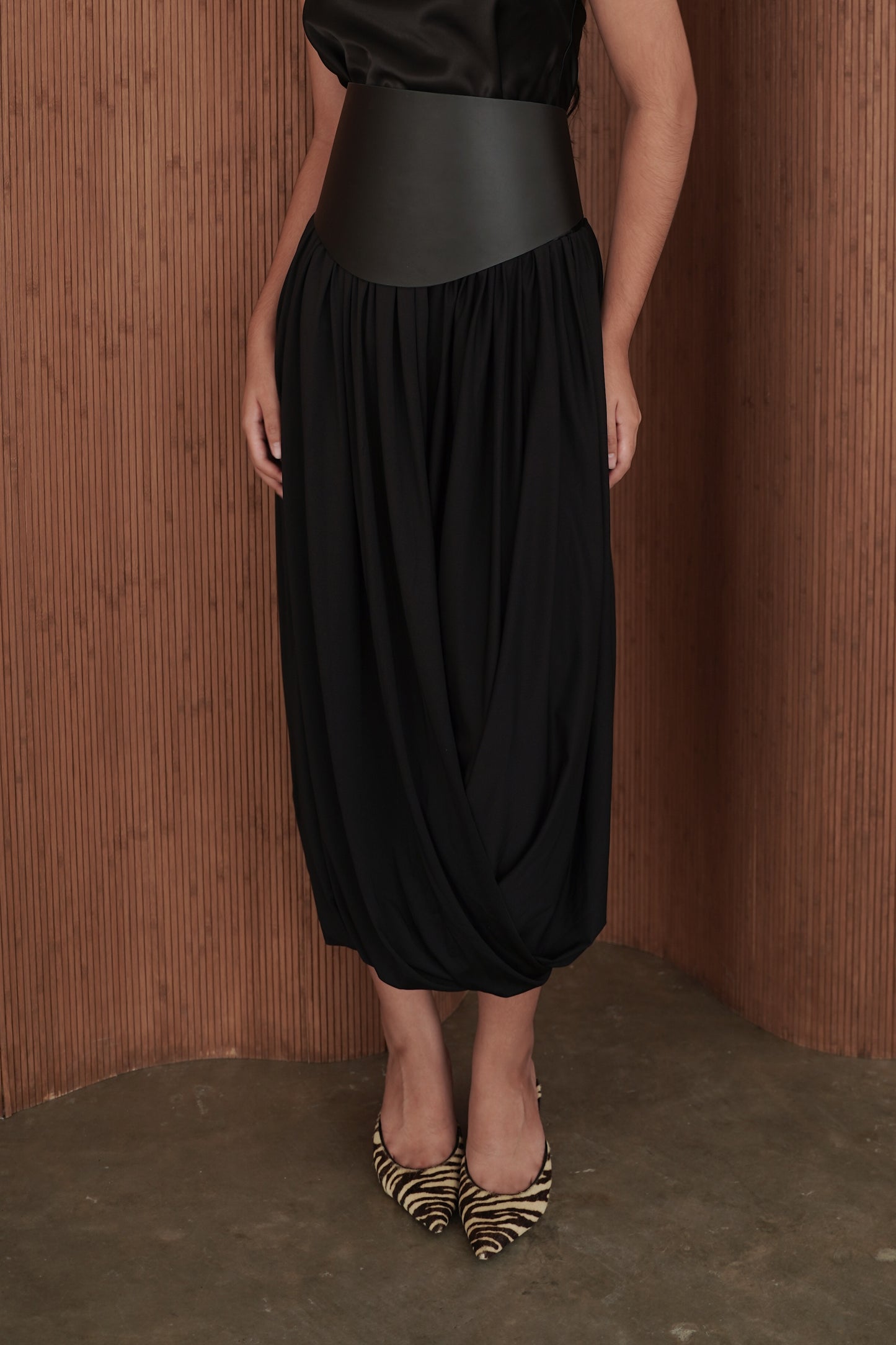 Roanne Bubble Skirt (Black)
