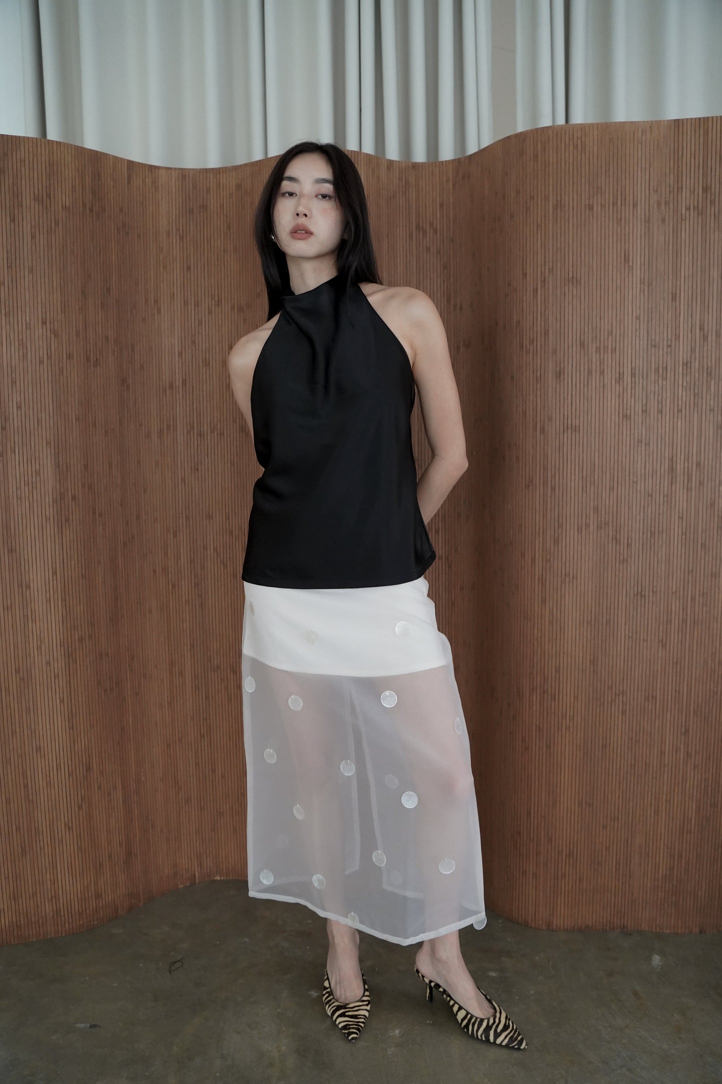 Silvie Satin Top (Black)