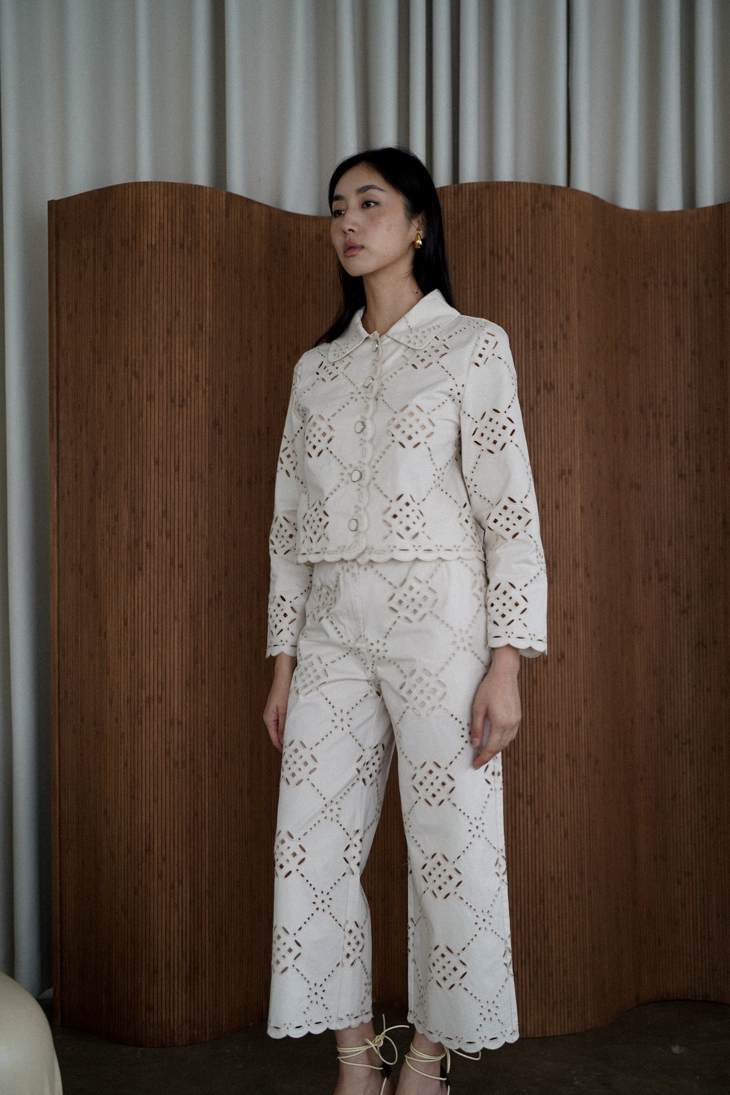 ALORA EYELET MINI TROUSERS