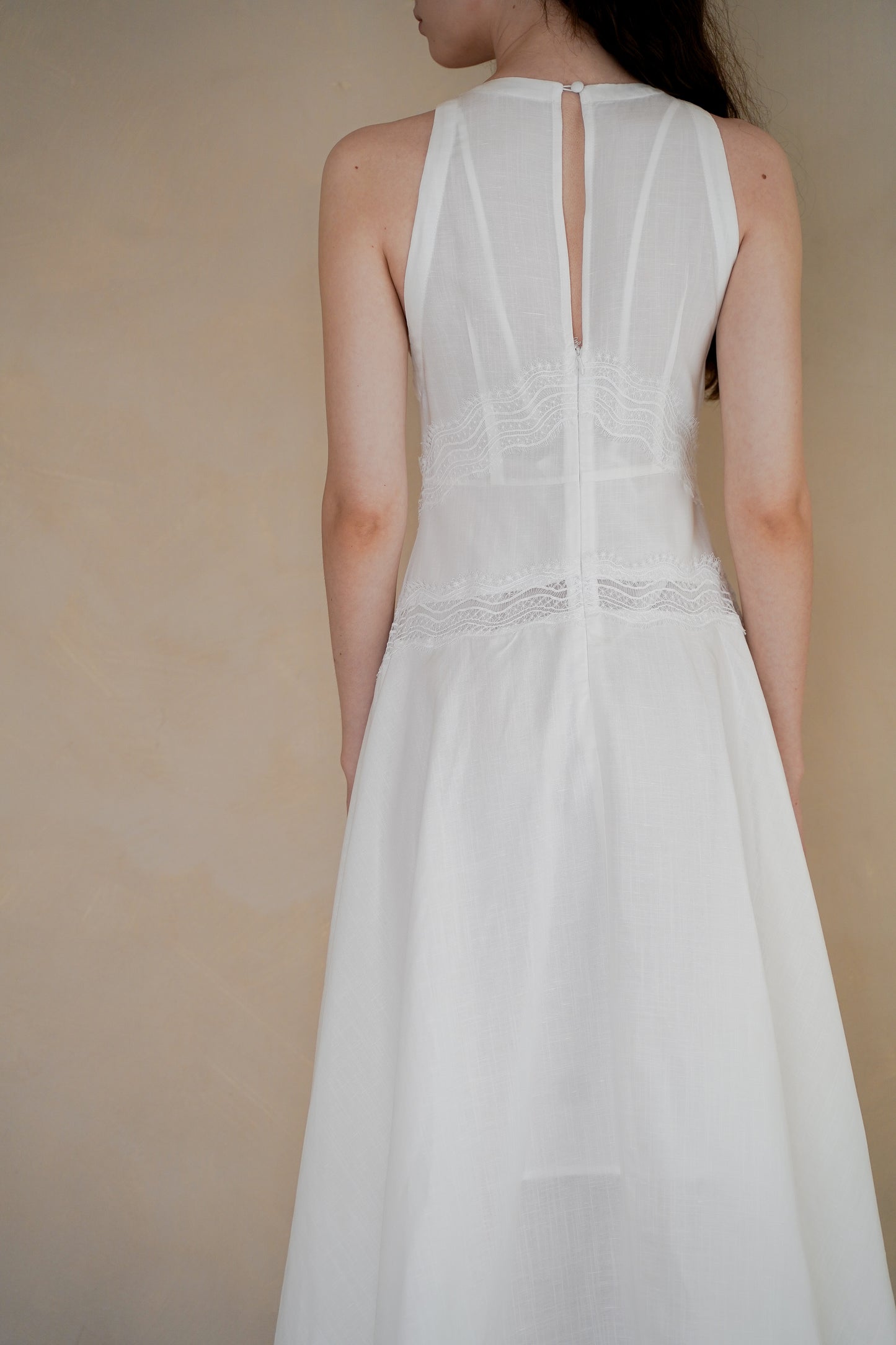 COCO LINEN LACE DRESS