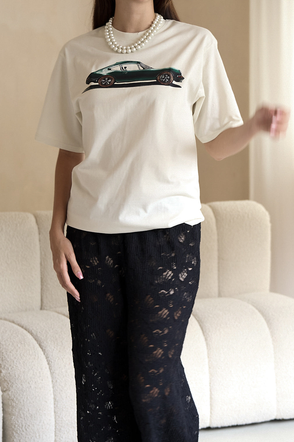 ALESSIA  LACE PANTS (BLACK) - Preorder