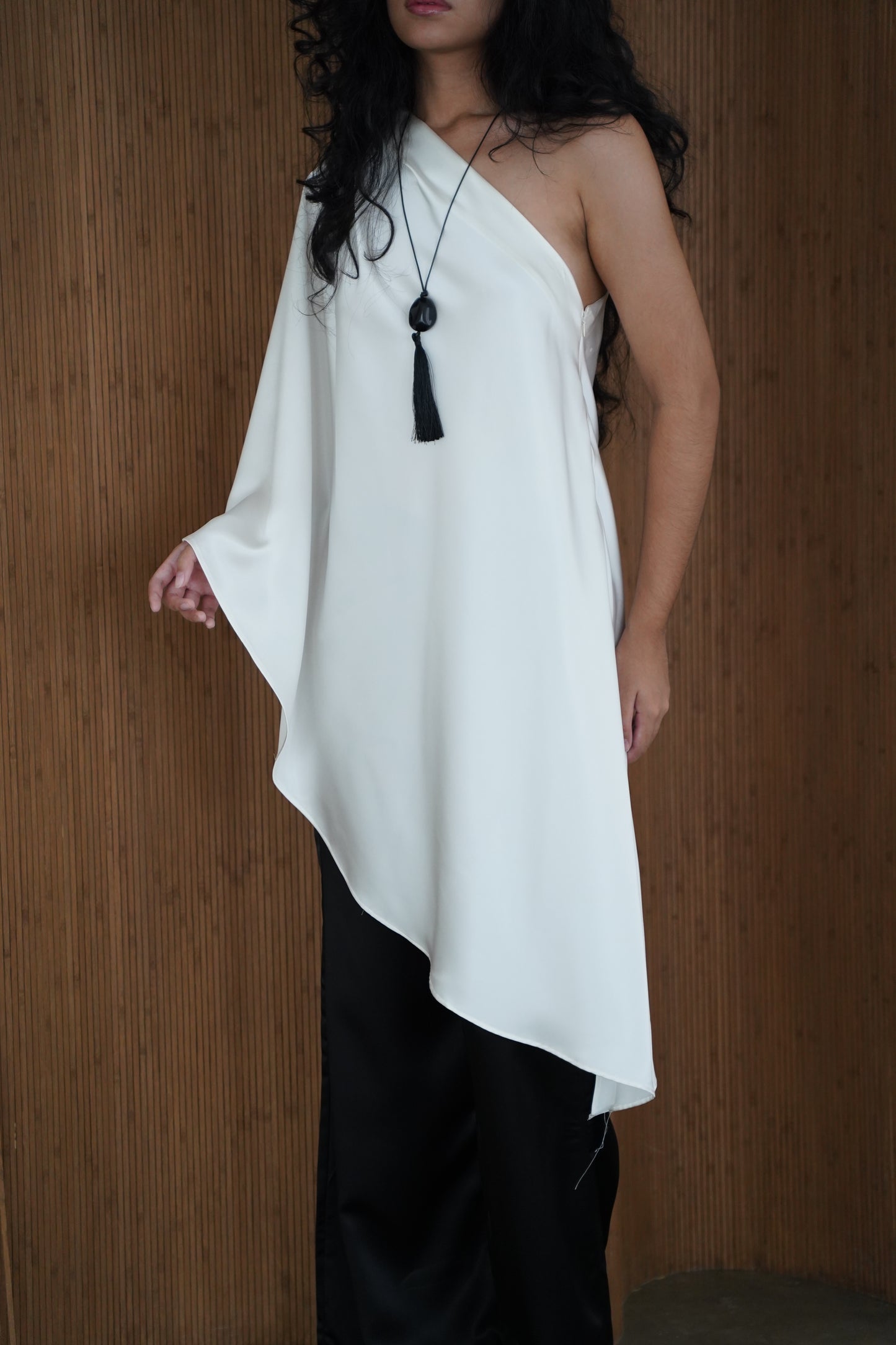 Mallory Asymmetrical Top (Cream)