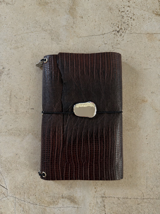 Eletra Trifold Leather Folio A5