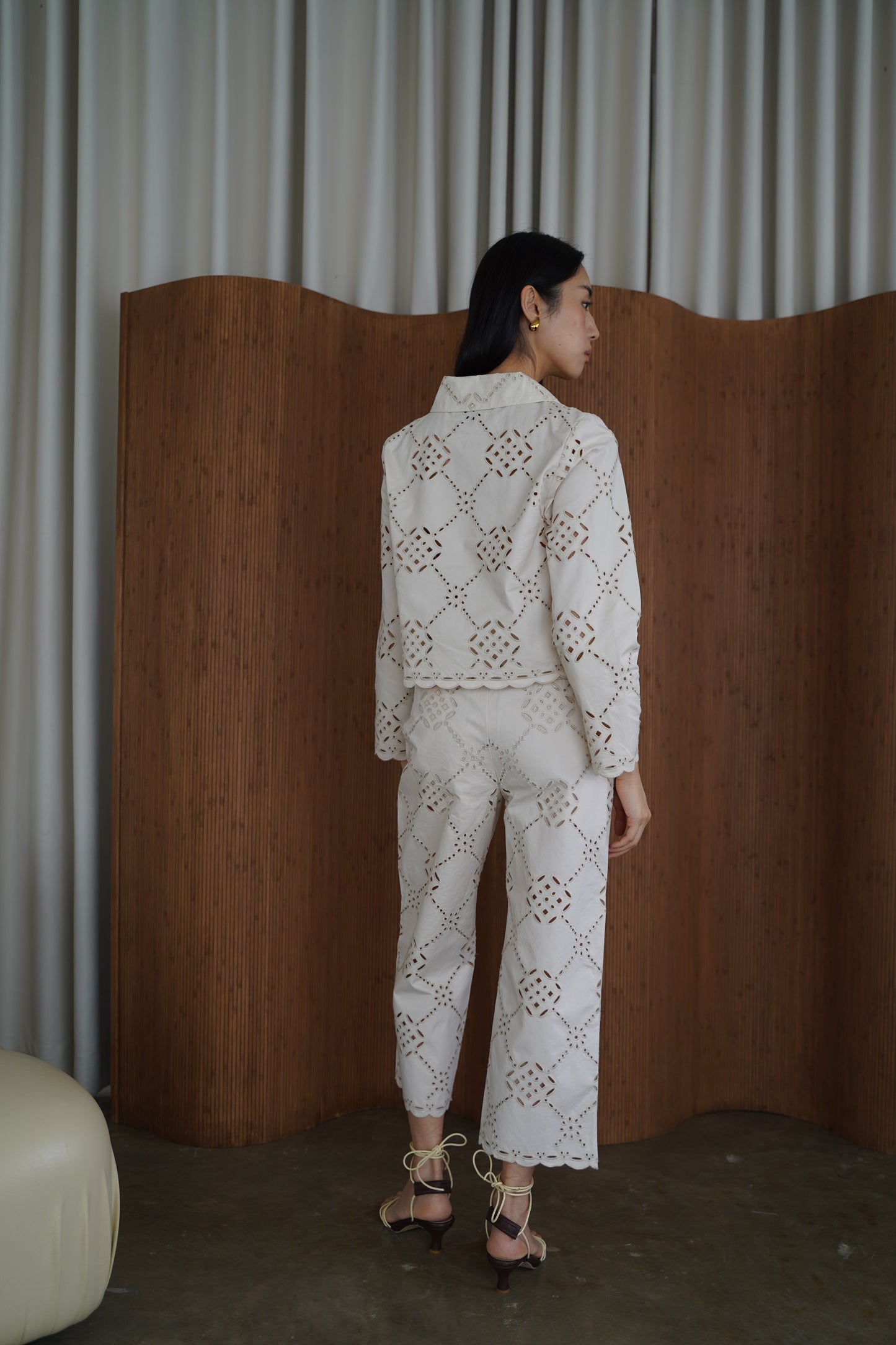 ALORA EYELET MINI TROUSERS