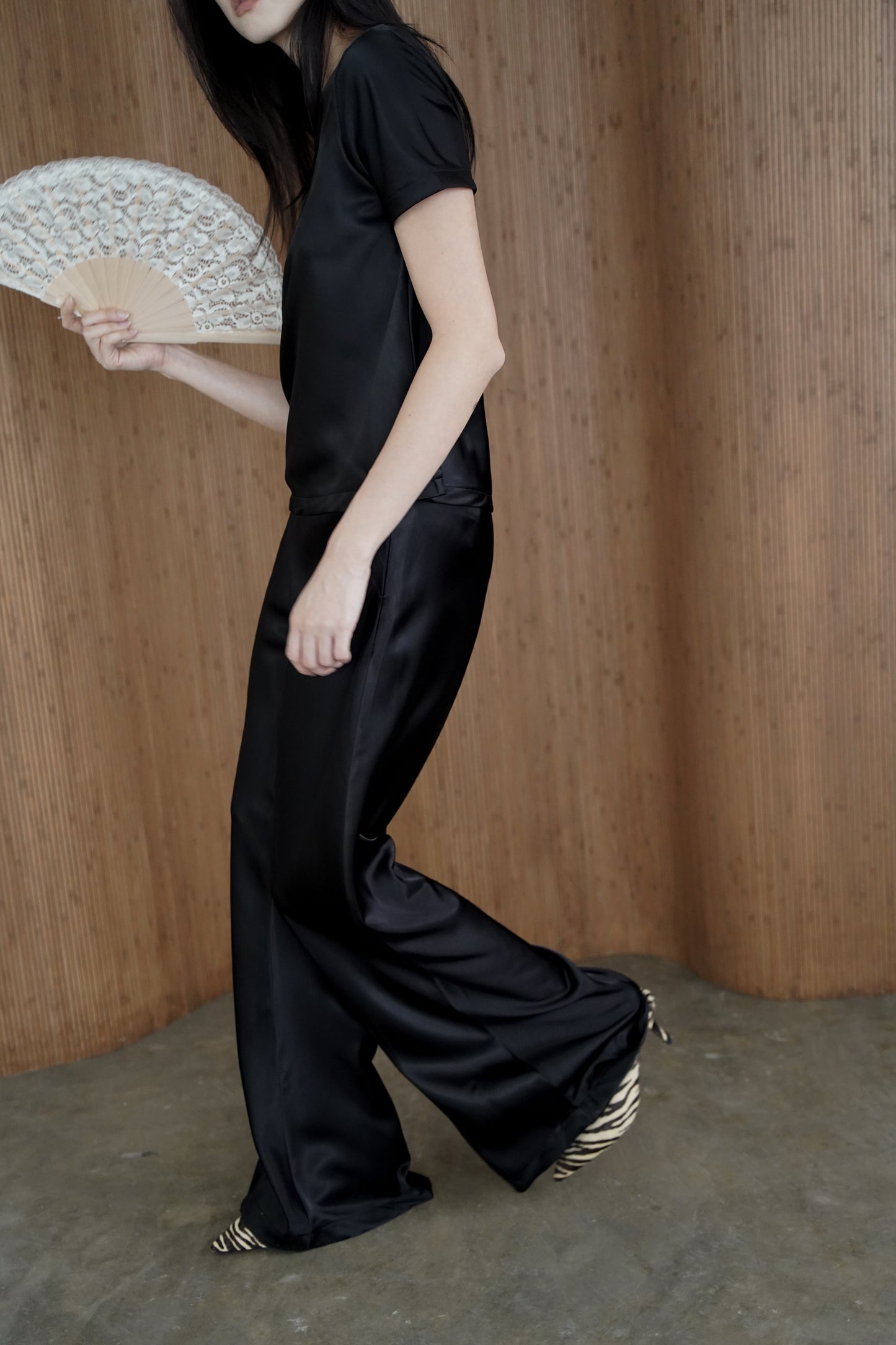 Solasta Satin Pants (Black)