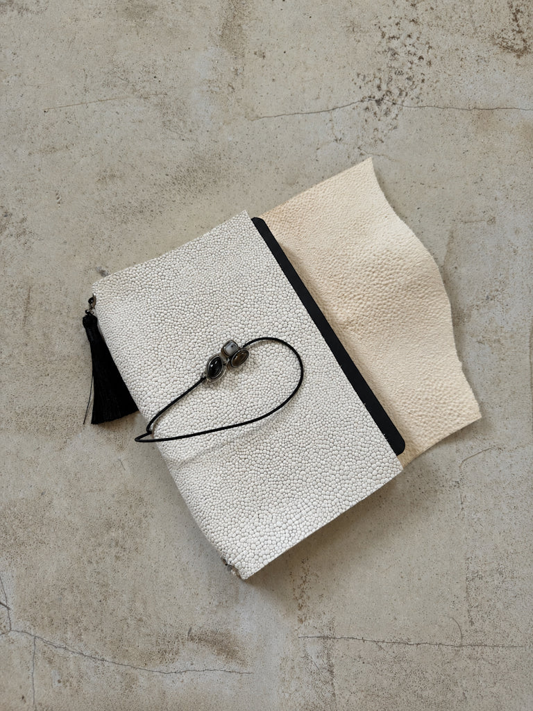 Evadne Trifold Leather Folio A5