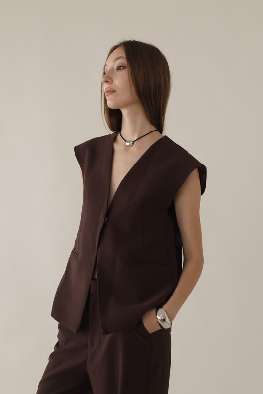 ALONDRA VEST (BROWN)