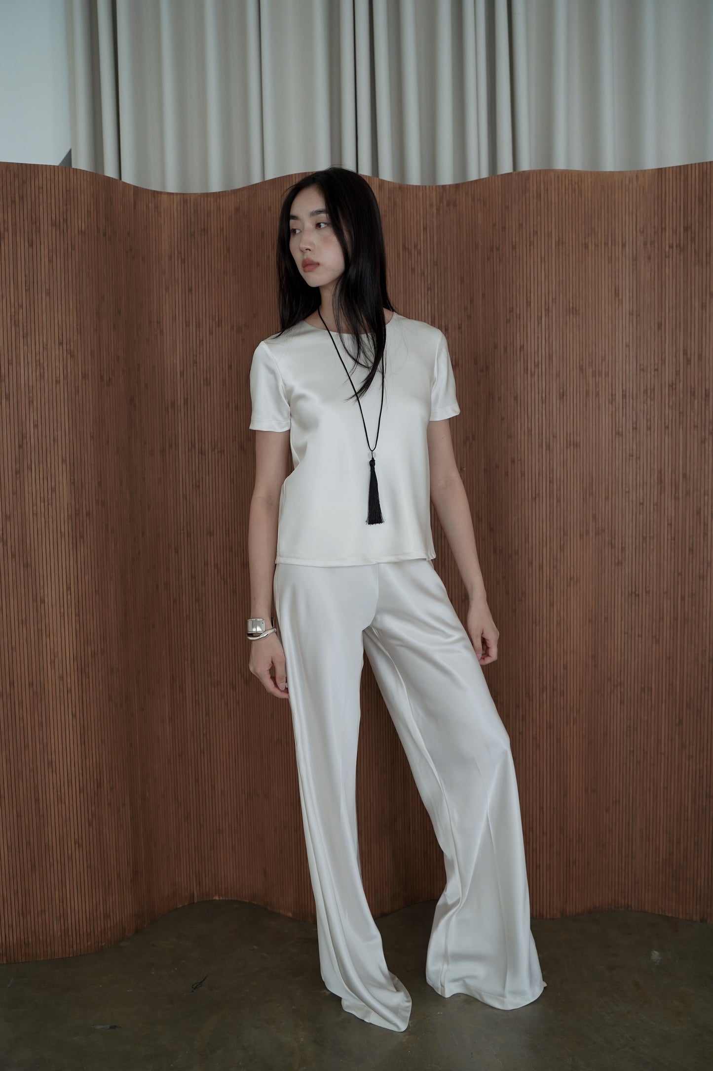 Solasta Satin Pants (Cream)