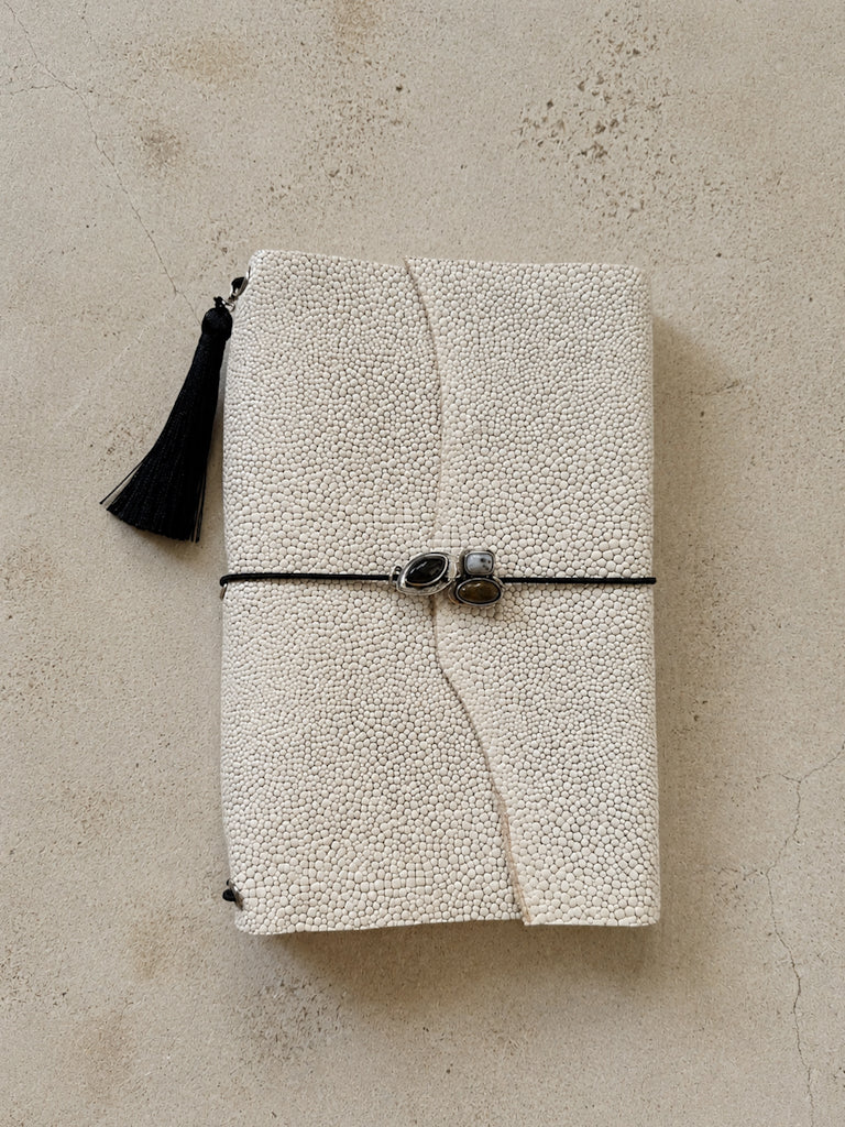 Evadne Trifold Leather Folio A5