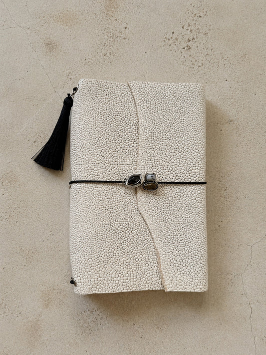 Evadne Trifold Leather Folio A5