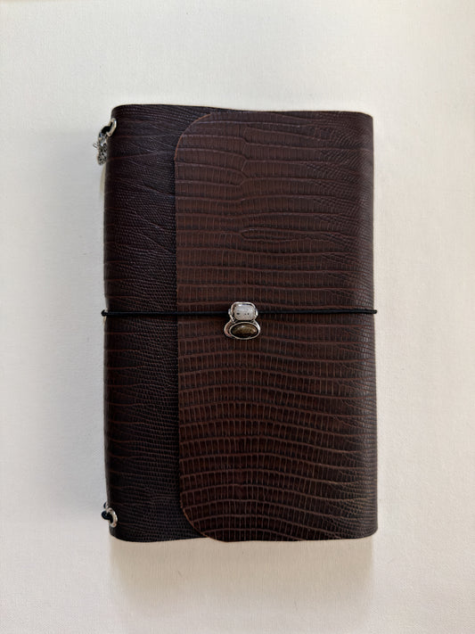 Jeane Leather Trifold Journal A5