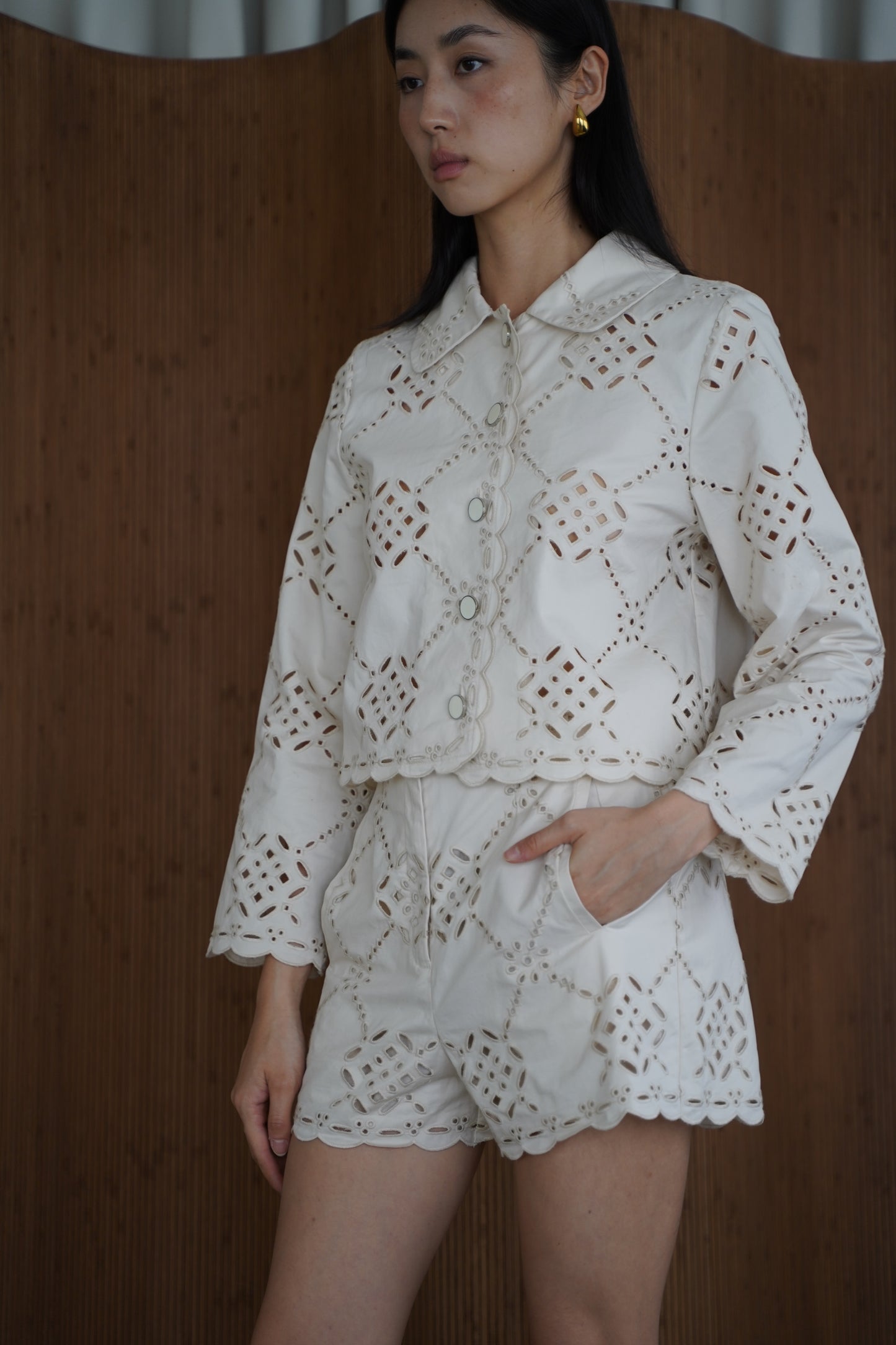 ALORA EYELET OVERSHIRT