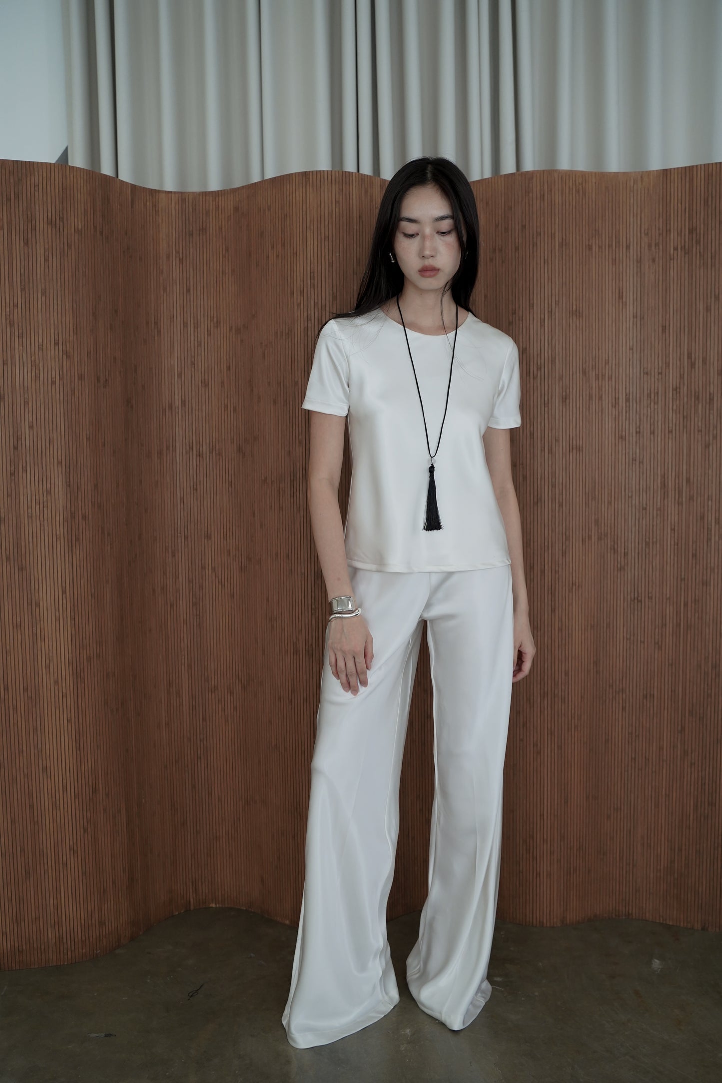Solasta Satin Pants (Cream)