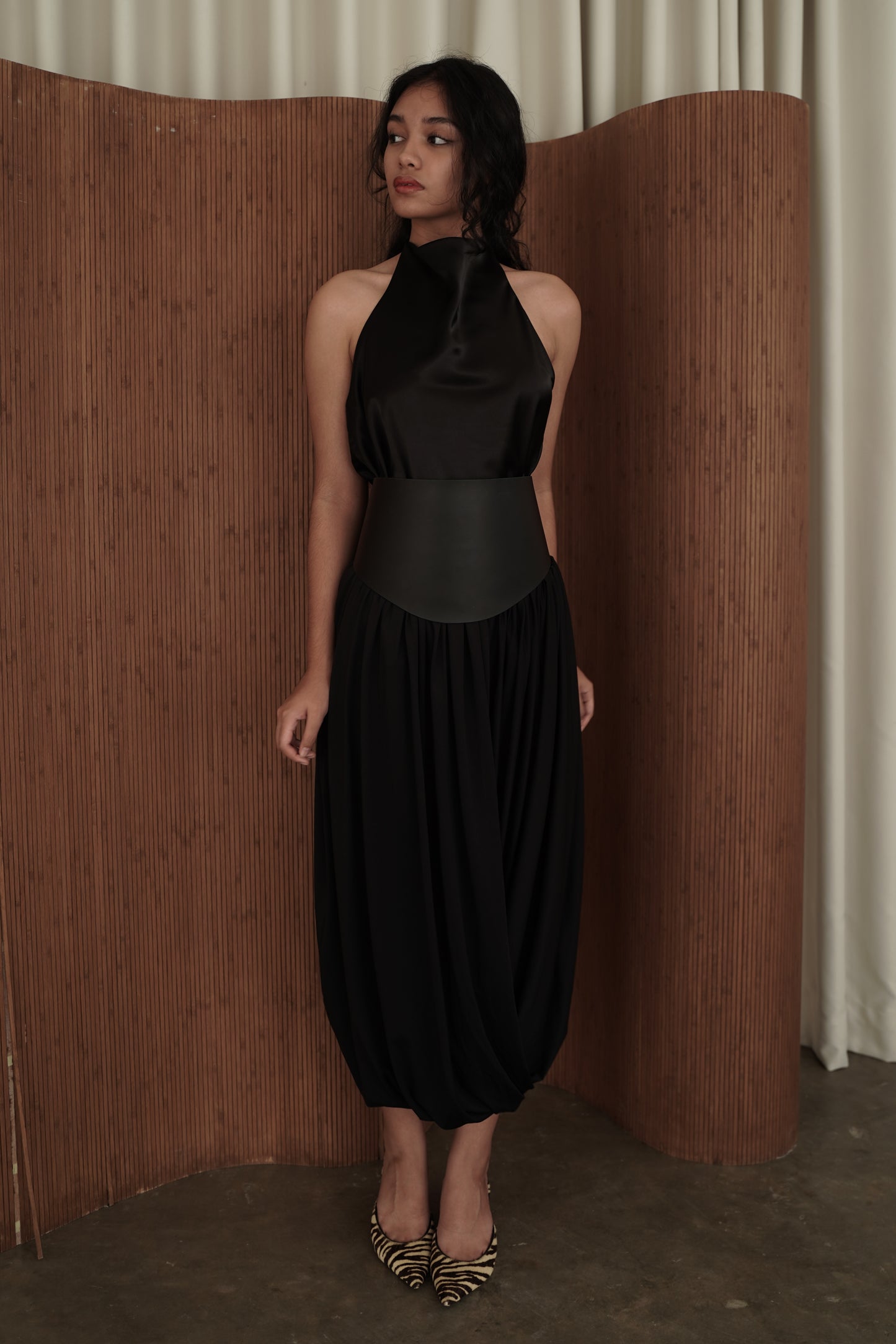 Roanne Bubble Skirt (Black)