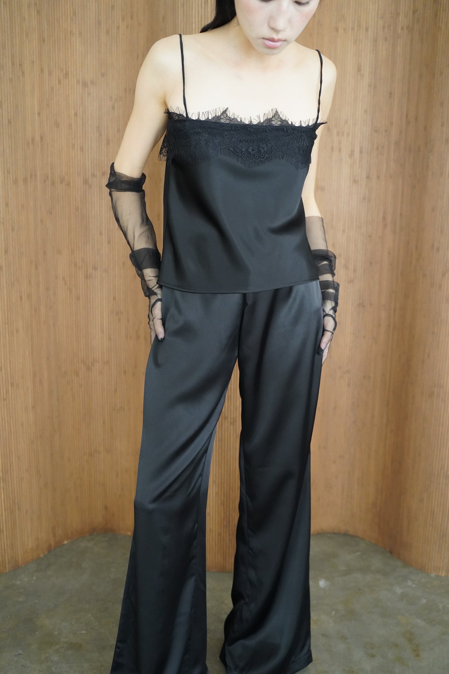HAILEY SATIN PANTS (BLACK)