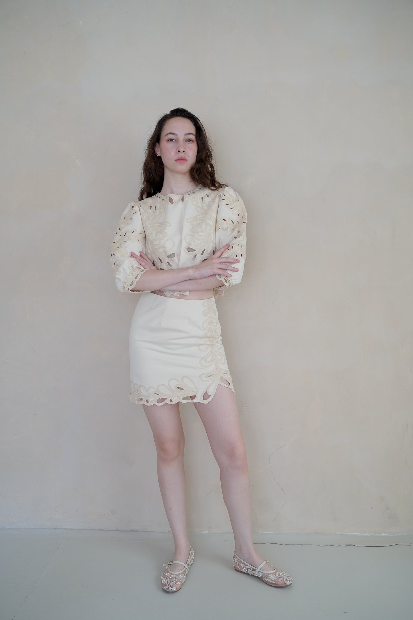 LORIE EMRBOIDERED TOP