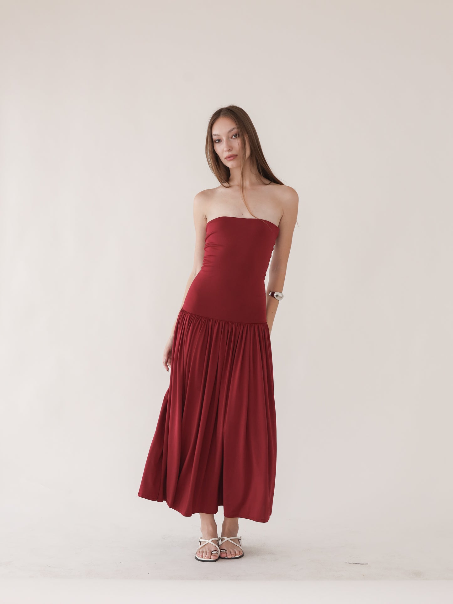 BLANCA DRESS 2.0 (BURGUNDY)