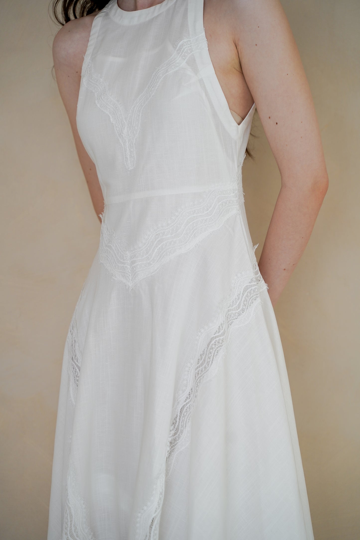 COCO LINEN LACE DRESS