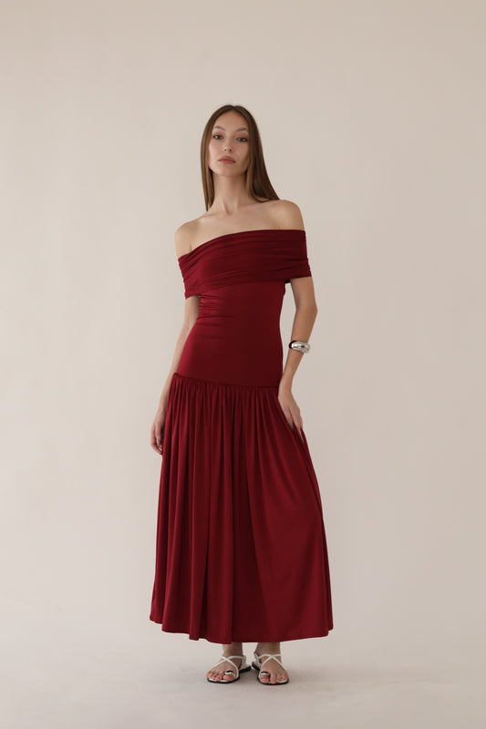 BLANCA DRESS 2.0 (BURGUNDY)