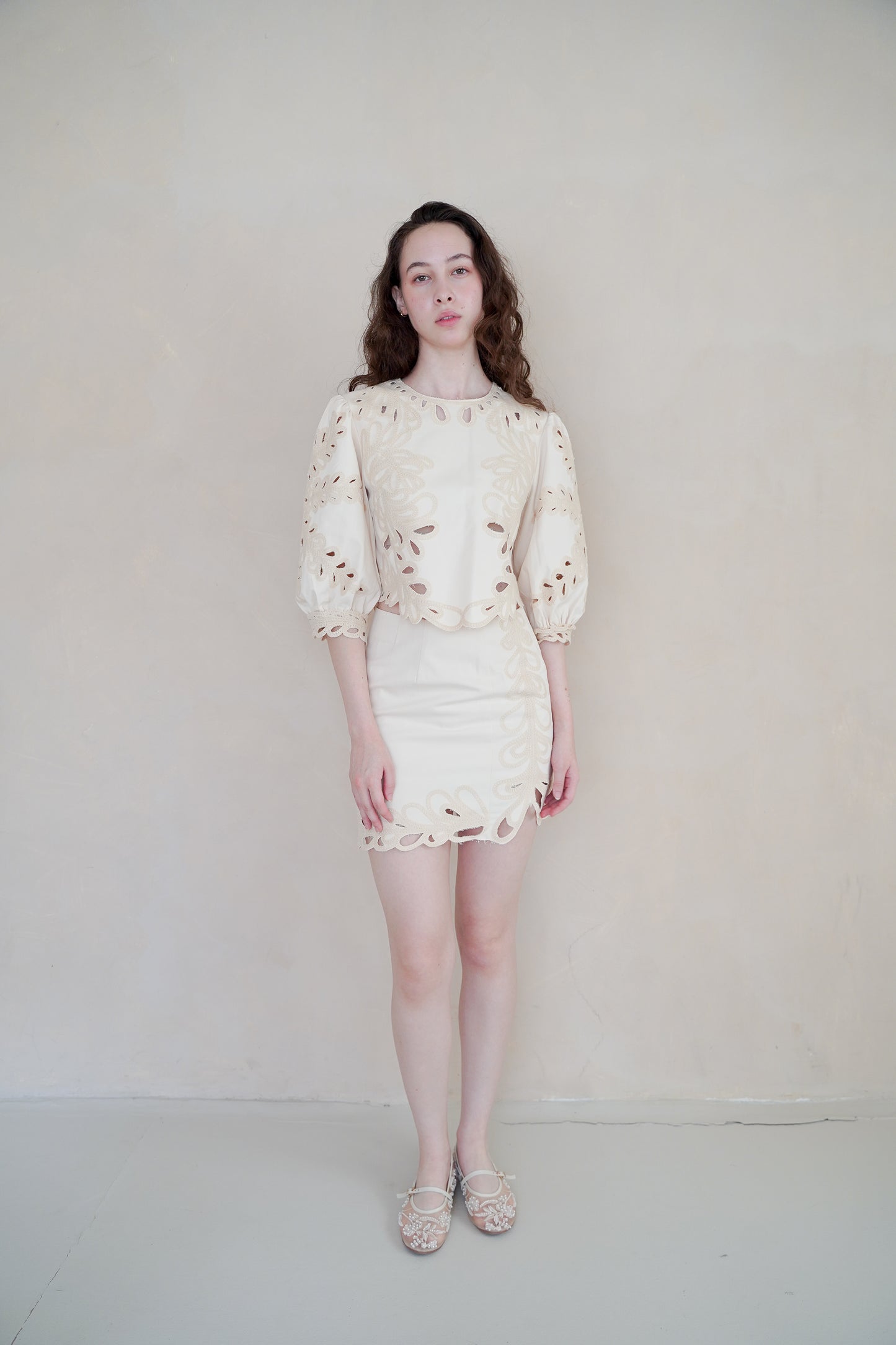 LORIE EMRBOIDERED TOP