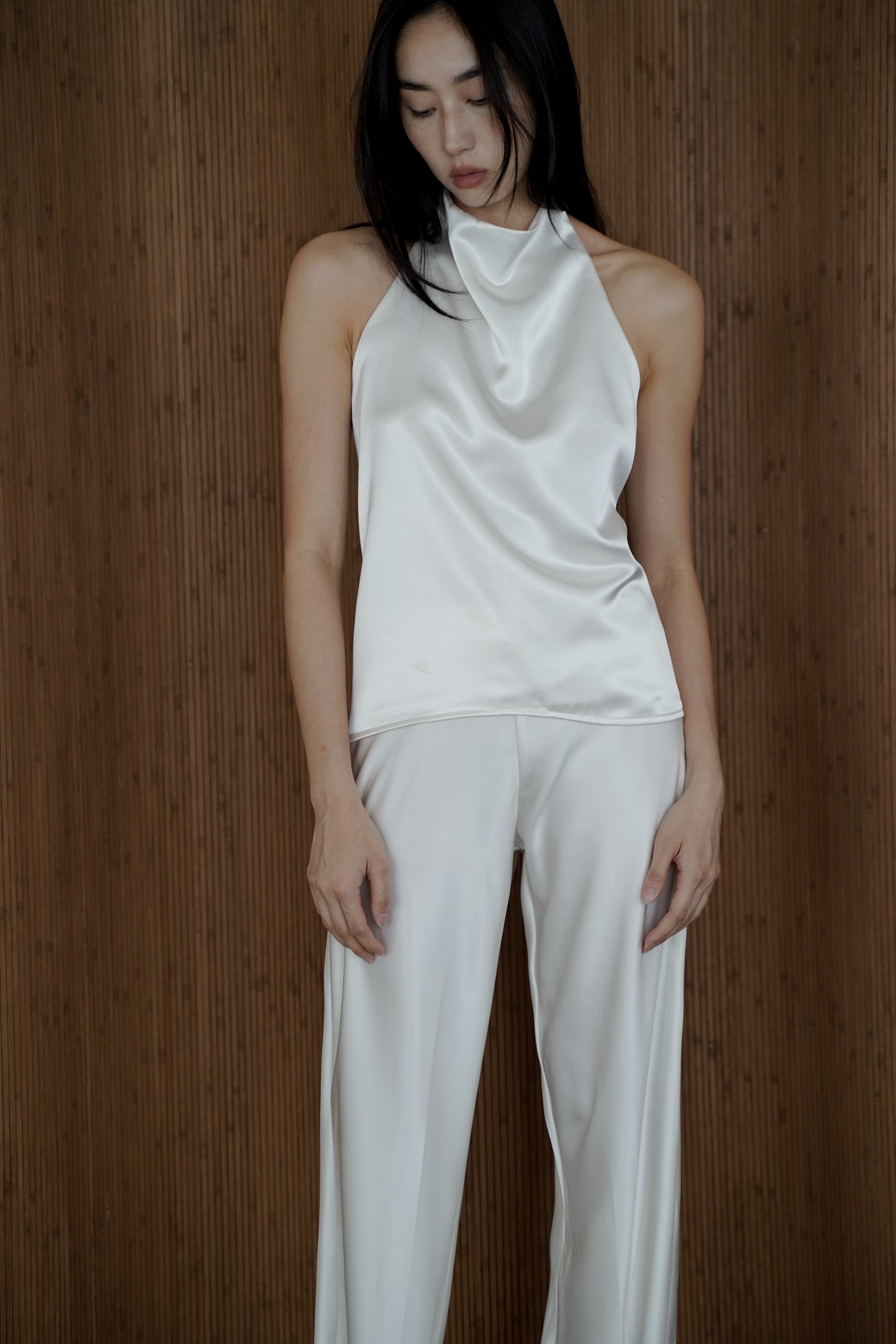 Silvie Satin Top (Cream)